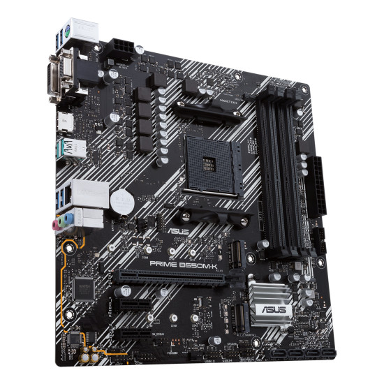Mainboard|ASUS|AMD B550|SAM4|MicroATX|2xPCI-Express 3.0 1x|2xM.2|1xPCI-Express 4.0 16x|Memory DDR4|Memory slots 4|1x15pin D-sub|1xDVI|1xHDMI|6xUSB 3.2|1xPS/2|1xRJ45|3xAudio port|PRIMEB550M-K