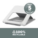 Fellowes Laptop Stand for Desk - Breyta Adjustable Laptop Riser for Home and Office - Portable Laptop Stand with 12 Height Adjustments - Max Laptop Size 14", Max Weight 4KG - White Fellowes Laptop Stand for Desk - Breyta Adjustable Laptop Riser for Home and Office - Portable Laptop Stand with 12 Height Adjustments - Max Laptop Size 14", Max Weight 4KG - White