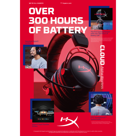 HyperX Cloud Alpha - Wireless Gaming Headset (Black-Red) HyperX Cloud Alpha - Wireless Gaming Headset (Black-Red)