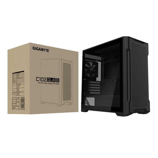 GIGABYTE C102 GLASS Midi Tower Black GIGABYTE C102 GLASS Midi Tower Black