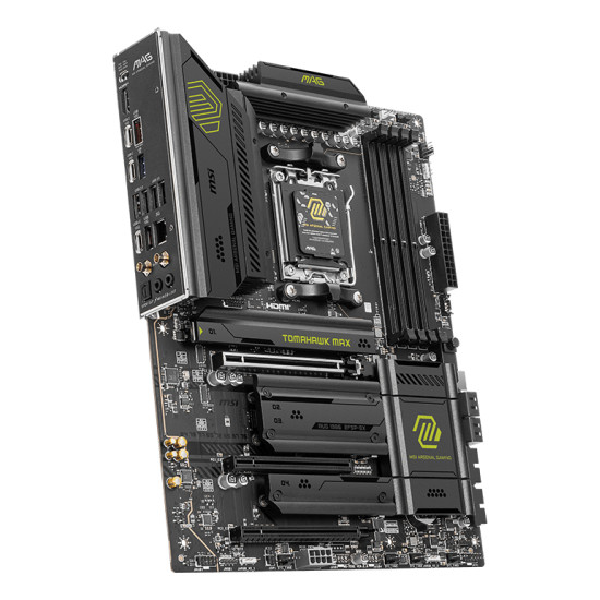 Mainboard|MSI|AMD B850|SAM5|ATX|Memory DDR5|Memory slots 4|3xPCI-Express 16x|4xM.2|1xHDMI|1xAudio-In|1xAudio-Out|4xUSB 2.0|1xUSB 3.0|2xUSB 3.2|3xUSB-C|1xRJ45|B850TOMAHAWKMAXWIFI