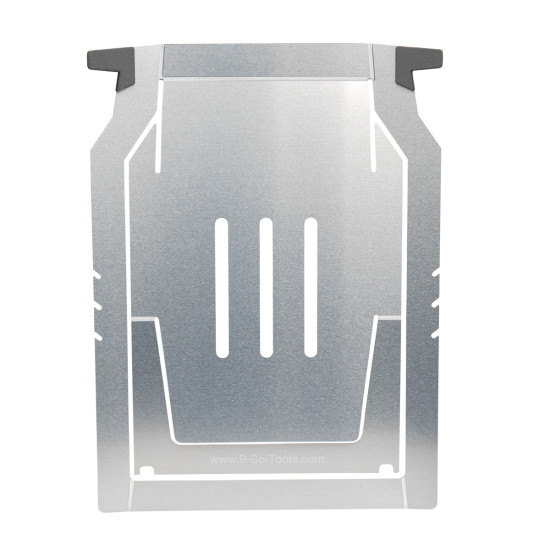 Laptop holder R-Go Riser Basic, foldable and adjustable laptop riser, aluminum, silver