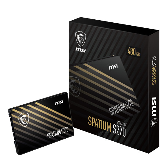 SSD|MSI|SPATIUM S270|480GB|SATA|3D NAND|Write speed 450 MBytes/sec|Read speed 500 MBytes/sec|2,5"|TBW 250 TB|MTBF 2000000 hours|S78-440E350-P83 SSD|MSI|SPATIUM S270|480GB|SATA|3D NAND|Write speed 450 MBytes/sec|Read speed 500 MBytes/sec|2,5"|TBW 250 TB|MTBF 2000000 hours|S78-440E350-P83