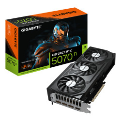 GeForce RTX 5070 Ti WINDFORCE OC V2 16G Graphics Card - 16GB GDDR6, 256bit, PCI-E 5.0, 2497 MHz Core Clock, 3 x DisplayPort, 1 x HDMI, GV-N507TWF3OCV2-16GD