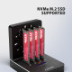 ADSA-M2C44 USB4 docking station for 4x M.2 NVMe SSDs, cloning