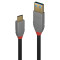 0.5m USB 3.2 Type A to C Cable, 10Gbps, 5A, PD, Anthra Line