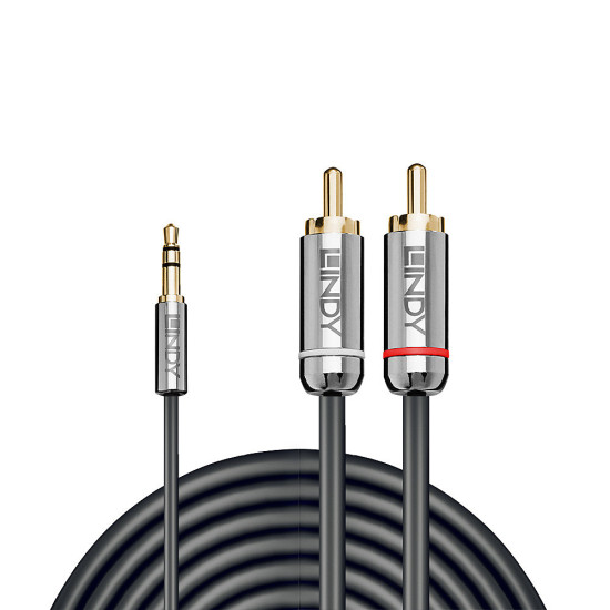 Lindy 10m 3.5mm to Phono Audio Cable, Cromo Line Lindy 10m 3.5mm to Phono Audio Cable, Cromo Line