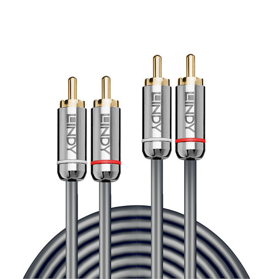 Lindy 10m Dual Phono Audio Cable, Cromo Line Lindy 10m Dual Phono Audio Cable, Cromo Line