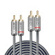 Lindy 10m Dual Phono Audio Cable, Cromo Line Lindy 10m Dual Phono Audio Cable, Cromo Line