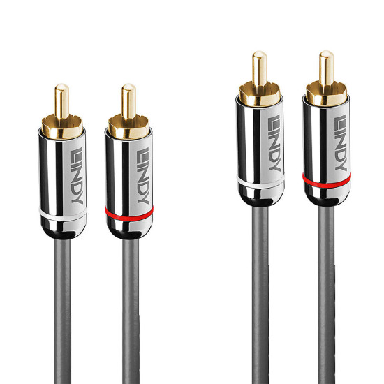 Lindy 10m Dual Phono Audio Cable, Cromo Line Lindy 10m Dual Phono Audio Cable, Cromo Line