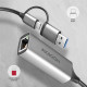 Axagon ADE-TXCA Gigabit Ethernet Adapter USB-C+ USB-A - titangrau - Adapter - Digital/Daten 1000 Mbit/s Axagon ADE-TXCA Gigabit Ethernet Adapter USB-C+ USB-A - titangrau - Adapter - Digital/Daten 1000 Mbit/s