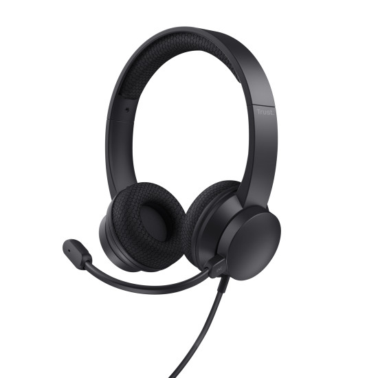 Trust Ayda Headset Wired Head-band Calls/Music USB Type-A Black Trust Ayda Headset Wired Head-band Calls/Music USB Type-A Black