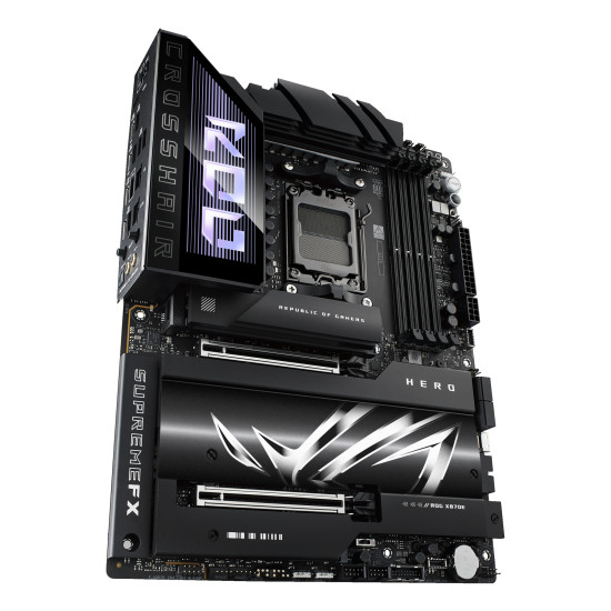 Mainboard|ASUS|AMD X870E|SAM5|ATX|Memory DDR5|Memory slots 4|2xPCI-Express 4.0 16x|2xPCI-Express 5.0 16x|4xM.2|1xHDMI|1xAudio-In|1xAudio-Out|6xUSB 3.2|2xUSB-C|2xUSB4|1xOptical S/PDIF|1xRJ45|ROGCROSSHAIRX870EHERO Mainboard|ASUS|AMD X870E|SAM5|ATX|Memory DDR5|Memory slots 4|2xPCI-Express 4.0 16x|2xPCI-Express 5.0 16x|4xM.2|1xHDMI|1xAudio-In|1xAudio-Out|6xUSB 3.2|2xUSB-C|2xUSB4|1xOptical S/PDIF|1xRJ45|ROGCROSSHAIRX870EHERO