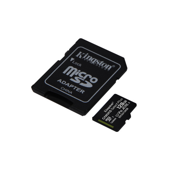 Kingston Technology Canvas Select 128GB micSDXC Plus 100R A1 C10 Card + ADP Kingston Technology Canvas Select 128GB micSDXC Plus 100R A1 C10 Card + ADP