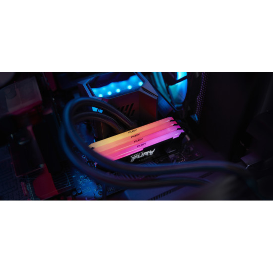 Kingston 32GB 3200MT/s DDR4 CL16 DIMM (Kit of 2) FURY Beast RGB Kingston 32GB 3200MT/s DDR4 CL16 DIMM (Kit of 2) FURY Beast RGB