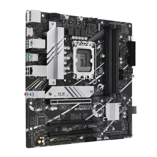 Mainboard|ASUS|Intel B760 Express|LGA1700|Micro-ATX|Memory DDR4|Memory slots 4|1xPCI-Express 4.0 16x|2xM.2|1xHDMI|1xDisplayPort|4xUSB 2.0|2xUSB 3.2|1xPS/2|1xRJ45|3xAudio port|PRIMEB760M-AD4-CSM Mainboard|ASUS|Intel B760 Express|LGA1700|Micro-ATX|Memory DDR4|Memory slots 4|1xPCI-Express 4.0 16x|2xM.2|1xHDMI|1xDisplayPort|4xUSB 2.0|2xUSB 3.2|1xPS/2|1xRJ45|3xAudio port|PRIMEB760M-AD4-CSM