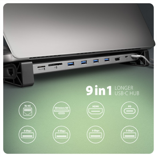 NB ACC DOCKING STATION/9IN1 HMC-10HLS AXAGON NB ACC DOCKING STATION/9IN1 HMC-10HLS AXAGON
