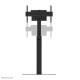 NEOMOUNTS MOVE UP DISPLAY FLOOR STAND (32-75") SOLID STEEL FLOOR PLATE