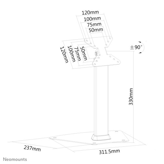 Neomounts FPMA-D1500SILVER Monitor stand 10-32" Neomounts FPMA-D1500SILVER Monitor stand 10-32"