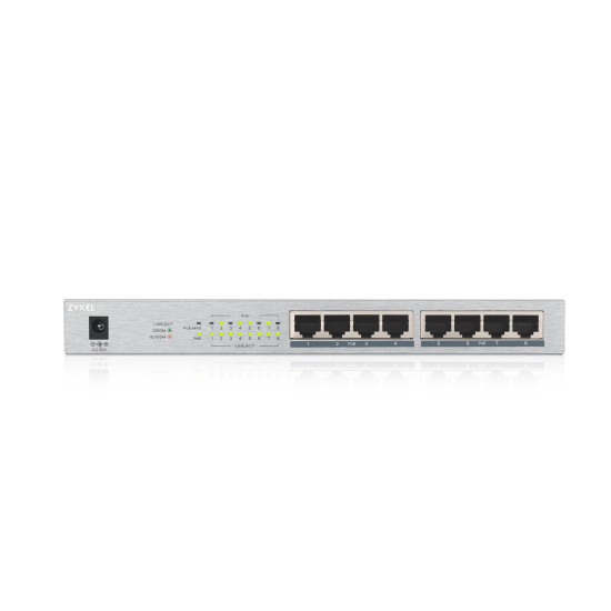 Zyxel GS1008HP Unmanaged Gigabit Ethernet (10/100/1000) Power over Ethernet (PoE) Grey Zyxel GS1008HP Unmanaged Gigabit Ethernet (10/100/1000) Power over Ethernet (PoE) Grey