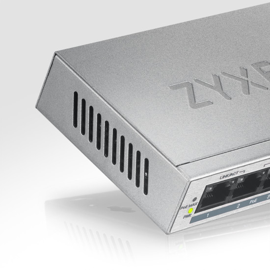 Zyxel GS1005HP Unmanaged Gigabit Ethernet (10/100/1000) Power over Ethernet (PoE) Silver Zyxel GS1005HP Unmanaged Gigabit Ethernet (10/100/1000) Power over Ethernet (PoE) Silver
