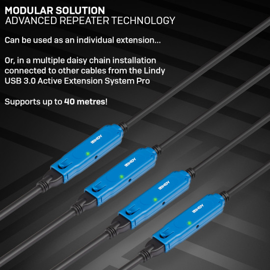 Lindy 15m USB 3.0 Active Extension Pro Lindy 15m USB 3.0 Active Extension Pro
