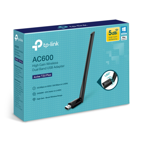 TP-Link Archer T2U Plus Internal WLAN 600 Mbit/s TP-Link Archer T2U Plus Internal WLAN 600 Mbit/s