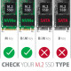 PCEM2-S PCIe x16 - M.2 NVMe M-key slot adapter, w. passive alu heatsink