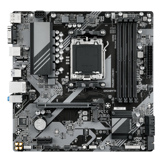 Mainboard|GIGABYTE|AMD A620|SAM5|Micro-ATX|Memory DDR5|Memory slots 4|1xPCI-Express 4x|1xPCI-Express 3.0 1x|1xM.2|1x15pin D-sub|1xHDMI|1xDisplayPort|4xUSB 2.0|1xUSB 3.2|1xUSB-C|1xPS/2|1xRJ45|3xAudio port|A620MDS3H1.1 Mainboard|GIGABYTE|AMD A620|SAM5|Micro-ATX|Memory DDR5|Memory slots 4|1xPCI-Express 4x|1xPCI-Express 3.0 1x|1xM.2|1x15pin D-sub|1xHDMI|1xDisplayPort|4xUSB 2.0|1xUSB 3.2|1xUSB-C|1xPS/2|1xRJ45|3xAudio port|A620MDS3H1.1