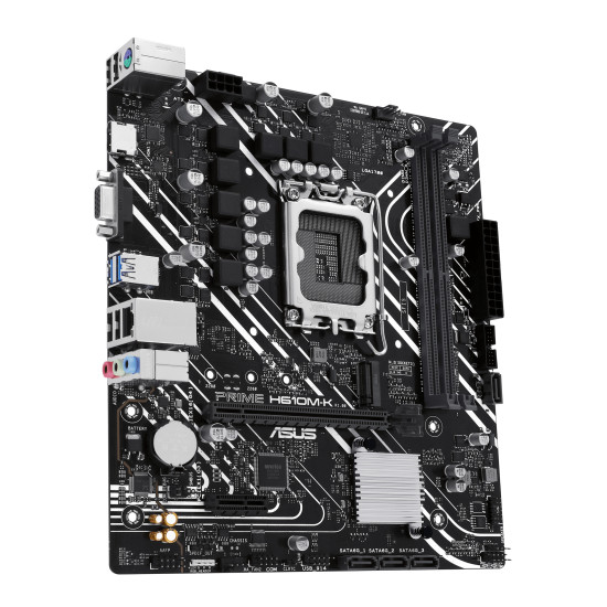 Mainboard|ASUS|Intel H610|LGA1700|Micro-ATX|Memory DDR5|Memory slots 2|1xPCI-Express 3.0 1x|1xPCI-Express 4.0 16x|1xM.2|1x15pin D-sub|1xHDMI|4xUSB 2.0|2xUSB 3.2|1xPS/2|1xRJ45|3xAudio port|PRIMEH610M-K Mainboard|ASUS|Intel H610|LGA1700|Micro-ATX|Memory DDR5|Memory slots 2|1xPCI-Express 3.0 1x|1xPCI-Express 4.0 16x|1xM.2|1x15pin D-sub|1xHDMI|4xUSB 2.0|2xUSB 3.2|1xPS/2|1xRJ45|3xAudio port|PRIMEH610M-K