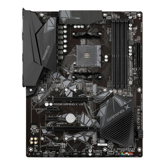 Mainboard|GIGABYTE|AMD B550|SAM4|ATX|Memory DDR4|Memory slots 4|3xPCI-Express 3.0 1x|1xPCI-Express 3.0 2x|1xPCI-Express 4.0 16x|2xM.2|1xDVI-D|1xHDMI|2xAudio-In|1xAudio-Out|2xUSB 2.0|4xUSB 3.2|1xPS/2|1xRJ45|B550GAMINGXV21.3 Mainboard|GIGABYTE|AMD B550|SAM4|ATX|Memory DDR4|Memory slots 4|3xPCI-Express 3.0 1x|1xPCI-Express 3.0 2x|1xPCI-Express 4.0 16x|2xM.2|1xDVI-D|1xHDMI|2xAudio-In|1xAudio-Out|2xUSB 2.0|4xUSB 3.2|1xPS/2|1xRJ45|B550GAMINGXV21.3