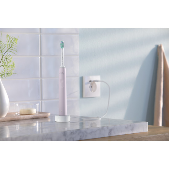 Philips 3100 series HX3675/15 2-pack sonic electric toothbrushes - black & pink Philips 3100 series HX3675/15 2-pack sonic electric toothbrushes - black & pink