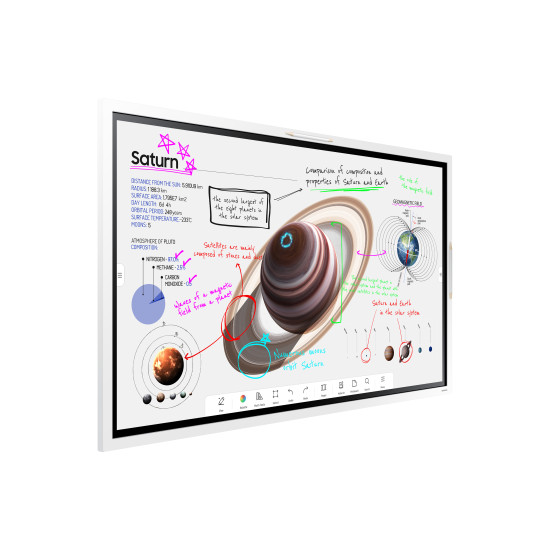 Samsung WM55B interactive whiteboard 139.7 cm (55") 3840 x 2160 pixels Touchscreen Grey, White