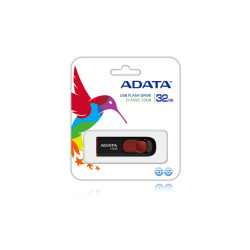 MEMORY DRIVE FLASH USB2 32GB/BLACK/RED AC008-32G-RKD A-DATA