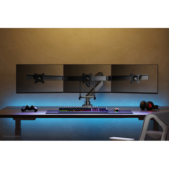 Neomounts NM-D775DX3BLACK Monitor arm 17-27" - gas spring - Topfix - 180°-stop