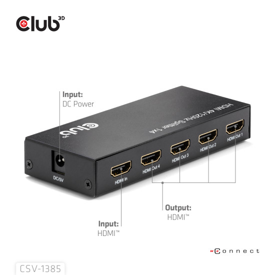 1 to 4 HDMI™ Splitter 4K120Hz 1 to 4 HDMI™ Splitter 4K120Hz
