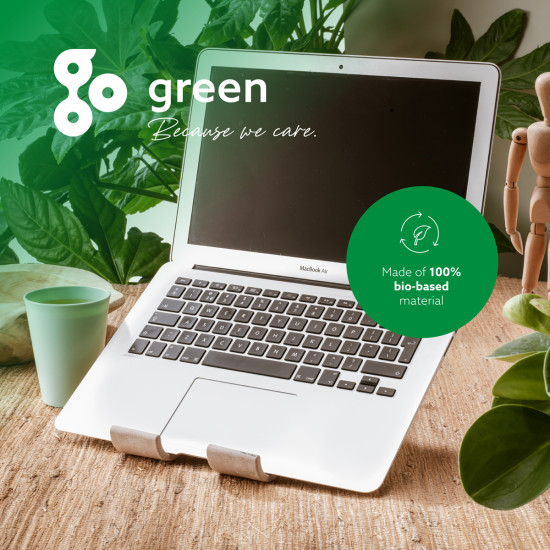 Laptop and tablet stand R-Go Treepod, ergonomic and modular, adjustable, biobased