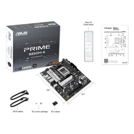 ASUS PRIME B850M-K AMD B850 Socket AM5 micro ATX ASUS PRIME B850M-K AMD B850 Socket AM5 micro ATX