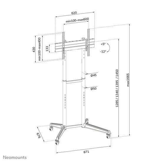 TV SET ACC FLOOR STAND 37-70"/FL50-540BL1 NEOMOUNTS TV SET ACC FLOOR STAND 37-70"/FL50-540BL1 NEOMOUNTS
