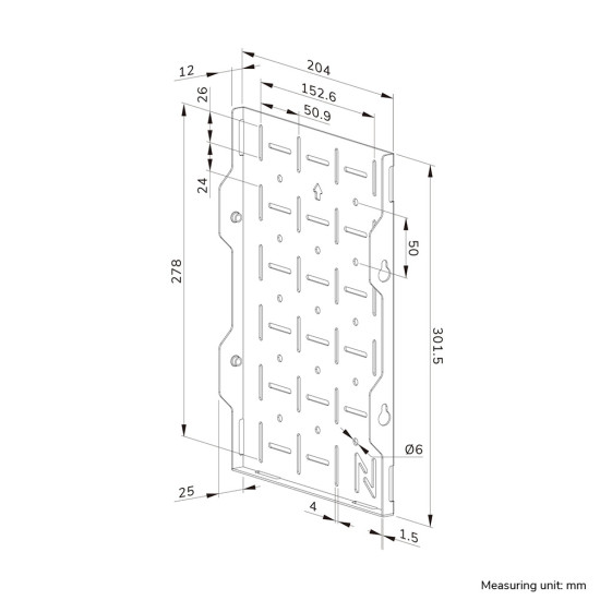 Neomounts AWL05-750BL AV hardware rack - universal Neomounts AWL05-750BL AV hardware rack - universal