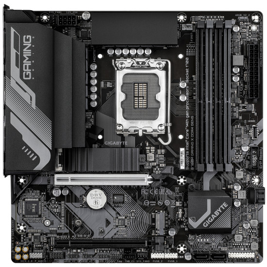 B760M GAMING X DDR4 GEN5 Motherboard - Supports 14th Gen. Intel Core CPUs, 8+1+1 phases VRM, up to 3200MHz DDR4, 2xPCIe 4.0 M.2, 2.5 GbE LAN, USB 3.2 Gen 1