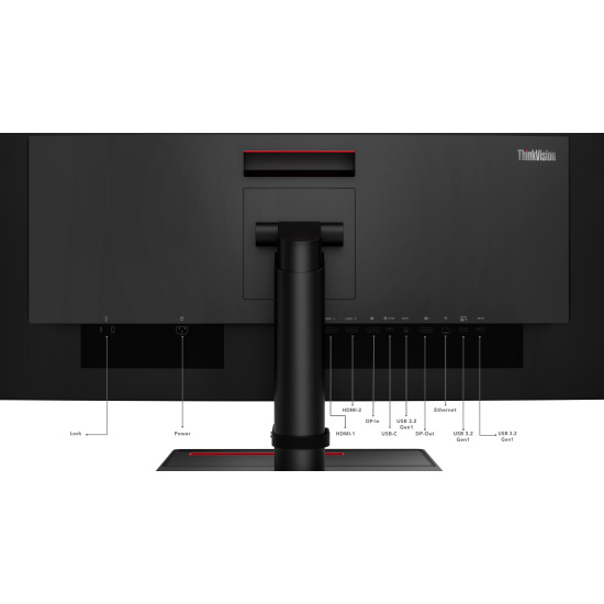 Lenovo ThinkVision P34w-20 LED display 86.7 cm (34.1") 3440 x 1440 pixels Wide Quad HD Black Lenovo ThinkVision P34w-20 LED display 86.7 cm (34.1") 3440 x 1440 pixels Wide Quad HD Black