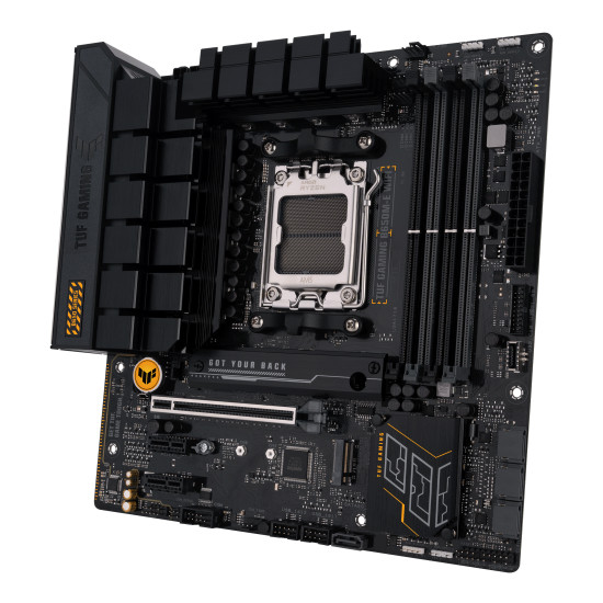 Mainboard|ASUS|AMD B650|SAM5|Micro-ATX|Memory DDR5|Memory slots 4|2xPCI-Express 4.0 1x|1xPCI-Express 4.0 16x|2xM.2|1xHDMI|2xDisplayPort|4xUSB 2.0|2xUSB 3.2|2xUSB-C|1xRJ45|3xAudio port|TUFGAMINGB650M-EWIFI Mainboard|ASUS|AMD B650|SAM5|Micro-ATX|Memory DDR5|Memory slots 4|2xPCI-Express 4.0 1x|1xPCI-Express 4.0 16x|2xM.2|1xHDMI|2xDisplayPort|4xUSB 2.0|2xUSB 3.2|2xUSB-C|1xRJ45|3xAudio port|TUFGAMINGB650M-EWIFI