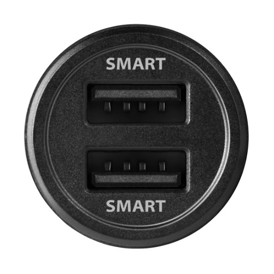 PWC-5V5 SMART Car charger 24W, 2x USB-A port, 5V/2.4A + 5V/2.4A