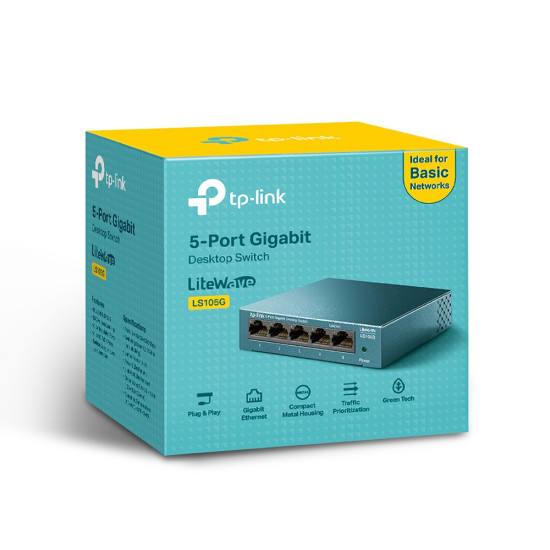 TP-Link 5-Port 10/100/1000Mbps Desktop Network Switch TP-Link 5-Port 10/100/1000Mbps Desktop Network Switch