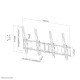 NEWSTAR FLAT SCREEN WALL MOUNT FOR MENU BOARD - 2 SCREENS - PORTRAIT 40-50" BLACK