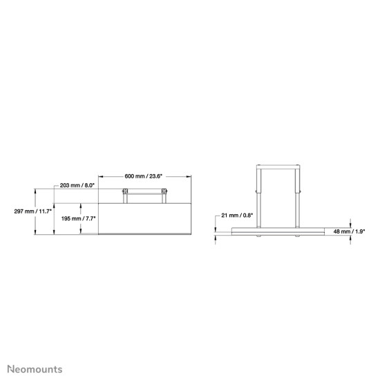 Neomounts PLASMA-M2KEYB Multimedia holder