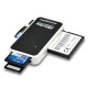 Axagon CRE-X1 card reader USB 2.0 Black, White Axagon CRE-X1 card reader USB 2.0 Black, White