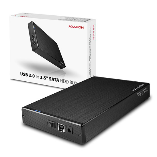Axagon EE35-XA3 storage drive enclosure HDD enclosure Black 3.5"