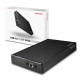 Axagon EE35-XA3 storage drive enclosure HDD enclosure Black 3.5"